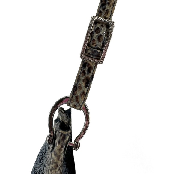 Brighton Blue and Tan Crossbody Bag - Picture 13 of 13